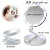 Portable LED Lighted Makeup Mirror Vanity Compact Women Pocket Mirrors Vanity Cosmetic Hand Mirror 1