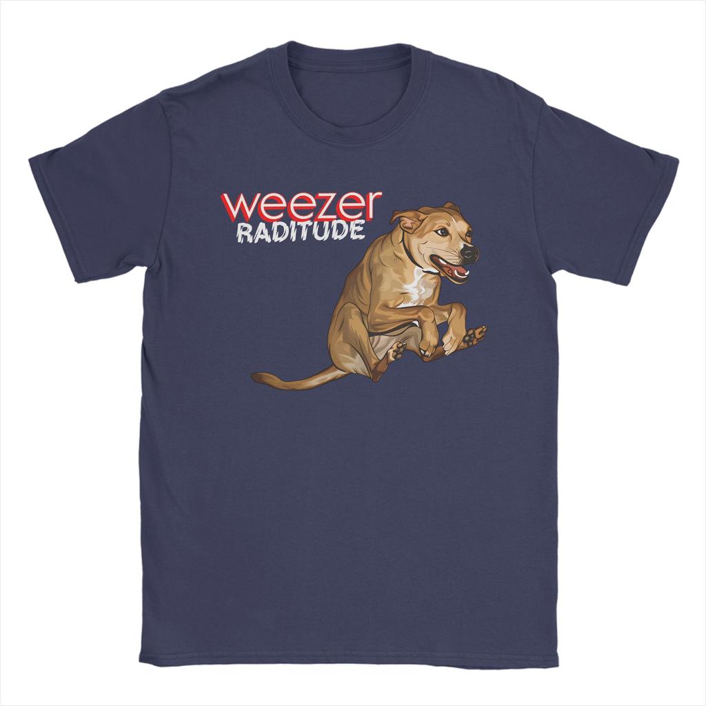 Weezer Ratitude Dog Album Mens T Shirts Humor Tees Short Sleeve Crewneck TShirt Pure Cotton Plus Size Clothing