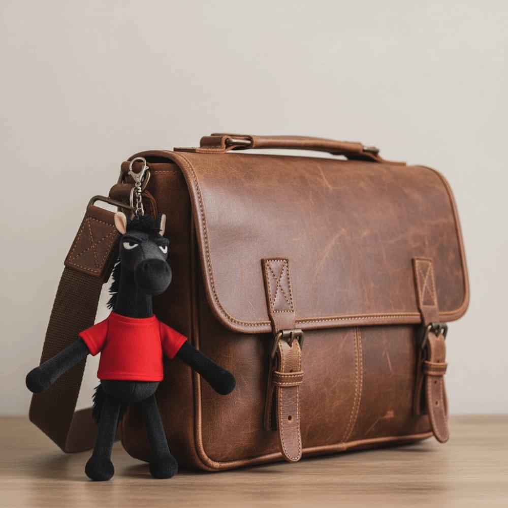 Креативный плюшевый брелок в виде темной лошади, куклы-маскоты, милая кукла-симуляция лошади, китайский стиль, мягкая фигурка пони зодиака