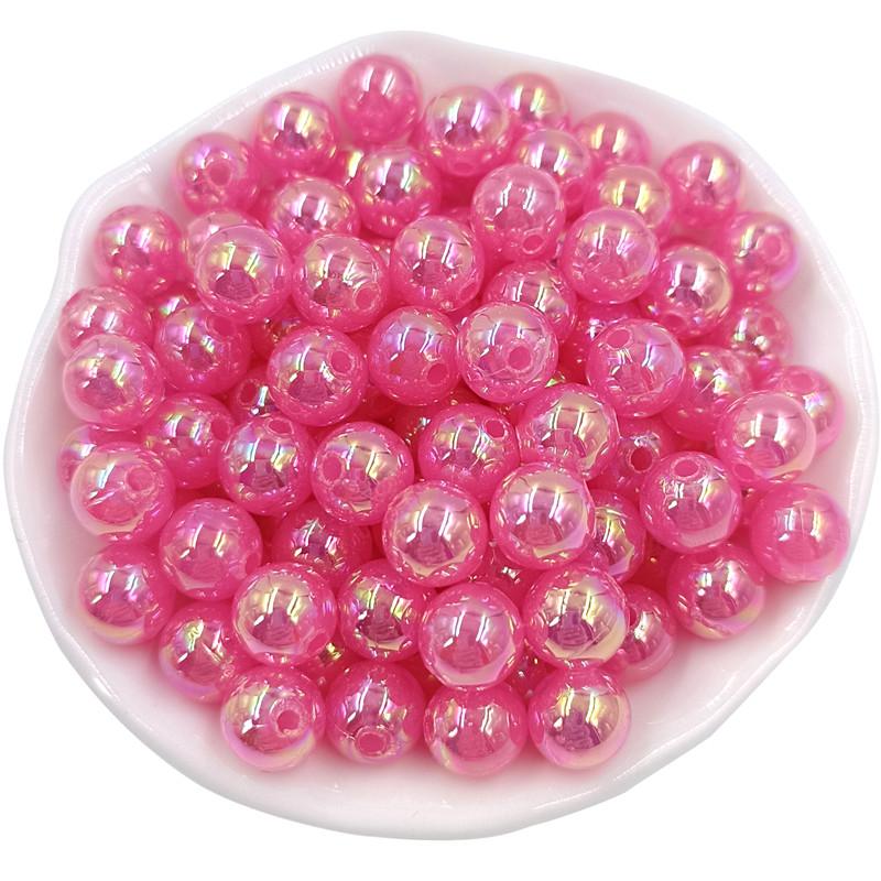 20/40Pcs 8 10mm Acrylic Round AB Color Beads with Dazzling Colors For Jewelry Making DIY Necklace Pendant Bracelet Material Jewelry Accessories