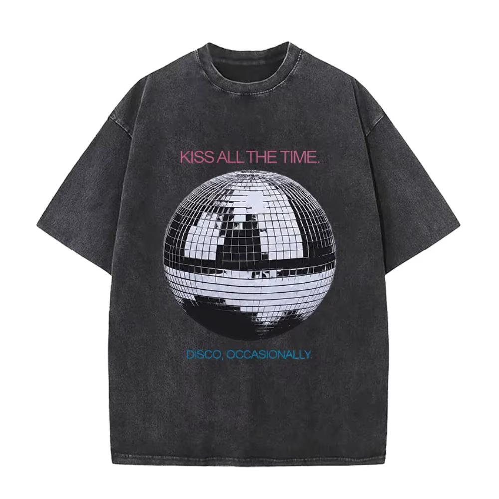 Vintage Washed Harry Styles Graphic T-shirt Men's Pop Album Hip Hop Short Sleeve T-shirts Casual 100% Cotton T Shirts Streetwear