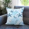 Light blue ocean ripple Cushion Cover Comfortable Reversible Pillow Cover Ideal for Car Sofa Bedroom  Beyond