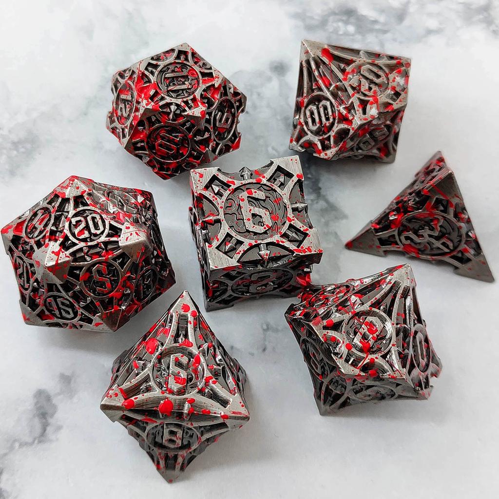 Metal coc running dice dnd dragons and dungeons multi-faceted rpg dice cthulhu d20 настольная игра