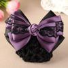 Women Ladies Rose Ladies Barrette Headwear Hair Clip Snood Bow Hair Net Hairgrips