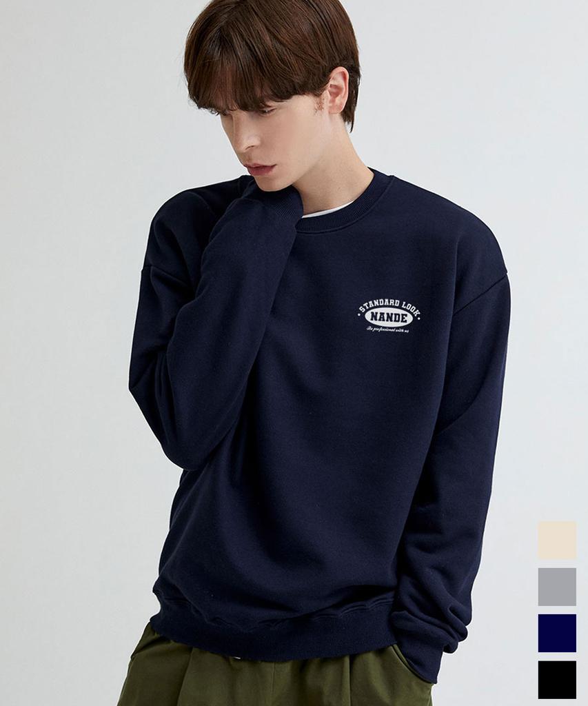 NANDE Standard Logo Print Oversized Sweatshirt