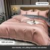 Four-piece Set of Pure Cotton Bedding Light Luxury Skin-friendly and Breathable Washed Sheets Quilt Covers Pillowcases