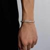 Trendy 18K Gold-Plated Zircon Tennis Bracelet for Men – Hip-Hop Style