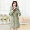 Down Cotton-padded Clothes Women's Medium and Long Winter Slim-fitting Thickened Large Fur-collared Cotton-padded Jacket
