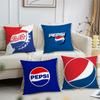 Fashion Art Logo Cushion Cover Living Room Headboard Bedroom Office Cushion Cushion Sofa Nap Time P-pepsi C-cola Pillow Case