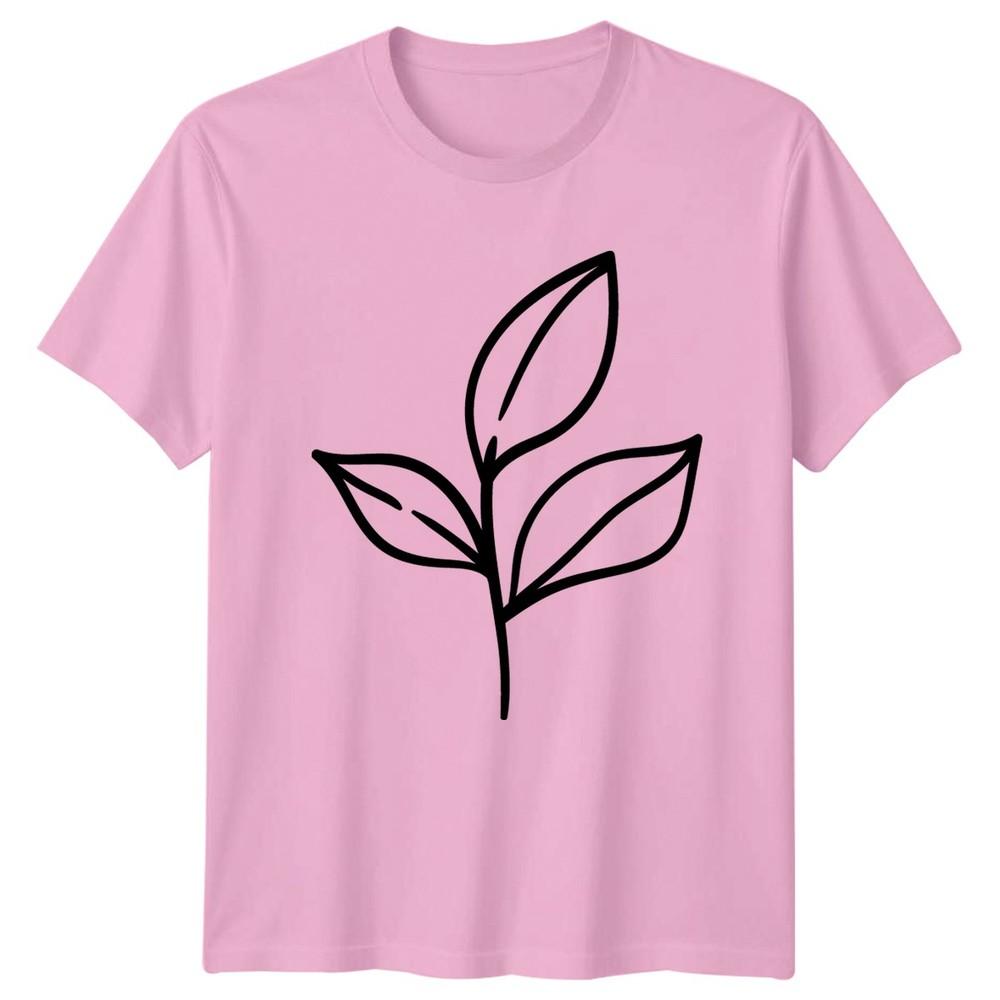 Simple Leaf Plant Design TShirt Botanical Illustration Nature Birthday