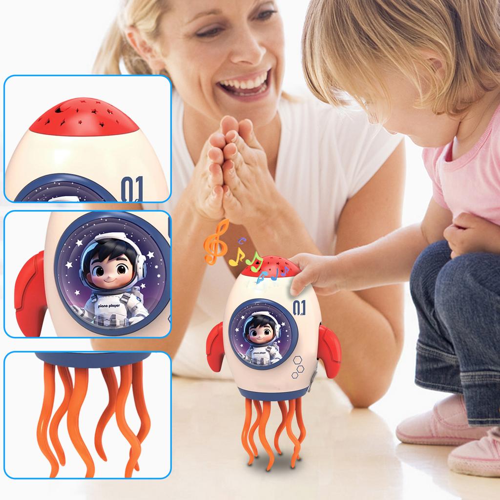 Волшебный танцующий осьминог звук и световая проекция электрическая игрушка крутящийся осьминог декомпрессионная развивающая игрушка распылительная ракета