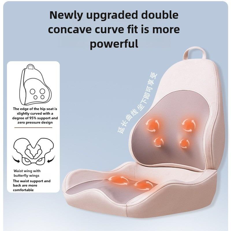 Массажная подушка для талии и бедер Электрический расслабляющий массажер для спины и шеи, ягодиц и ног, с подогревом и разминанием тела, поясничная подушка-инструмент