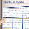 Стираемый Большой Настенный Календарь Двусторонний Планировщик Рабочего Графика для Домашнего Офиса и Школы
