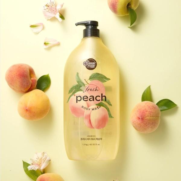 Гель для душа Shower Mate Фрукты 4 вида(Персик / Хлопок / Ягода / Юдзу) 1200г, корейская косметика