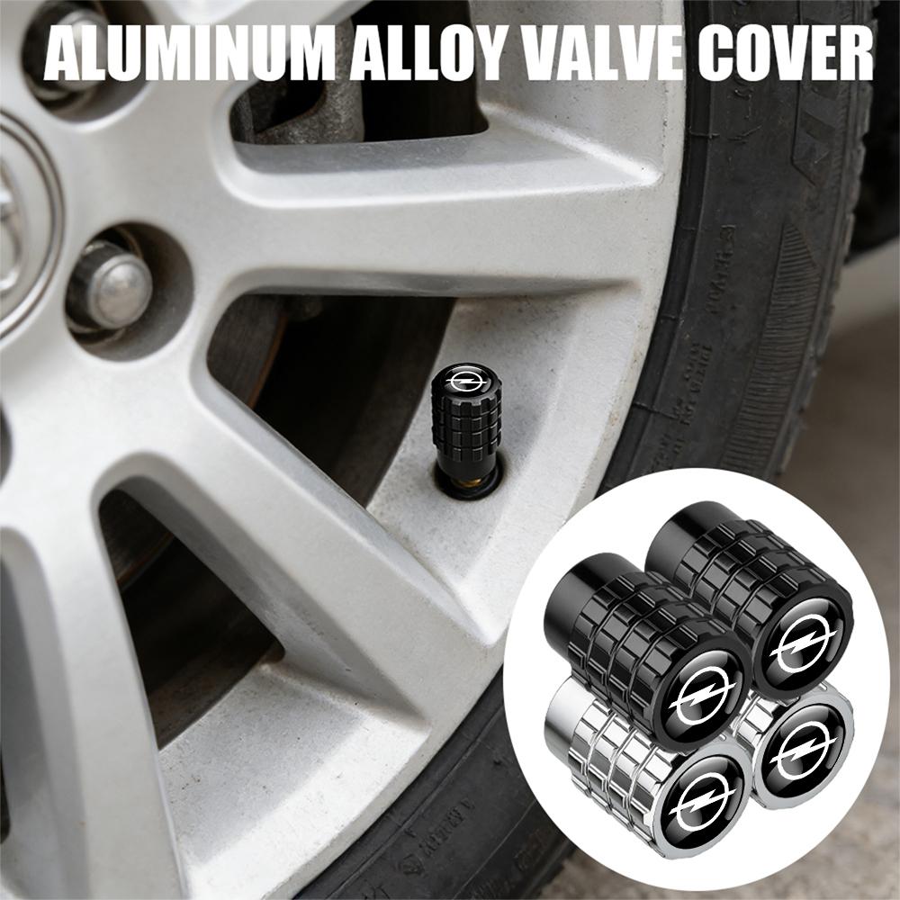 4Pcs Car Styling Wheel Tyre Valve Caps Covers Auto Exterior Accessories For Opel OPC Astra K Vectra Corsa Zafira Insignia Mokka