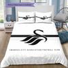 Swansea City AFC Pattern Bedding Home Decoration Birthday Gift ( 1 duvet cover + 2 pillowcase, without core),fan merchandise.