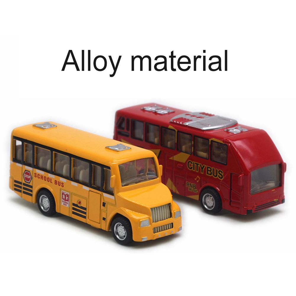Модель мини-автобуса из сплава 1/60 с откидной спинкой, игрушка туристического автобуса с высокой имитацией, подарочный набор