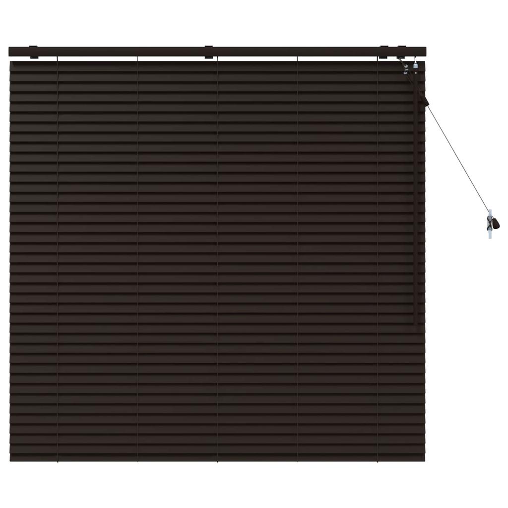 Venetian Blinds Dark Brown 125 x 130 cm 35 mm Solid Paulownia Wood