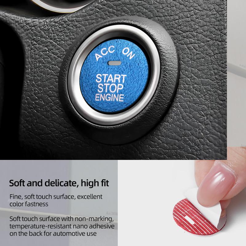 Betterhumz Для Mazda 3 Axela CX50 CX30 - Наклейки-отделки кнопки запуска двигателя Start Stop из Алькантары, Аксессуары для интерьера автомобиля