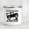 Camping Car Enamel Mug Adventure Together Cup Gift Idea for Camper Van Picnic Metal Insulating Outside Outdoor Festival Travel