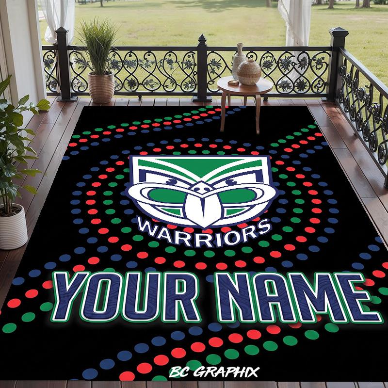 Custom Text Printed Rug Wigan Warriors Non Slip Floor Carpet For Home Room Decor