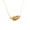 Les Trésors De Lily [L4593] - Gold-Plated 'Leaf' Necklace - 47x20 Mm
