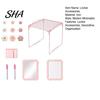 Metal Locker Storage Shelf 15Pcs/Set Pink Accessories for School Girls, with Shelf, Dry Erase Whiteboard, Girls Supplies Markers, Mirror, Pen Holder,