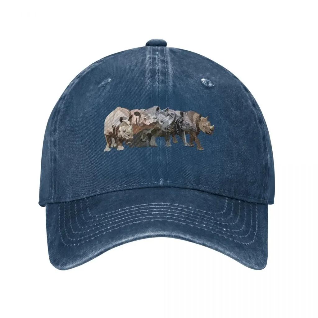 Rhino Species Baseball Cap Sun Hat For Beach Custom Cap Men Hats Women's