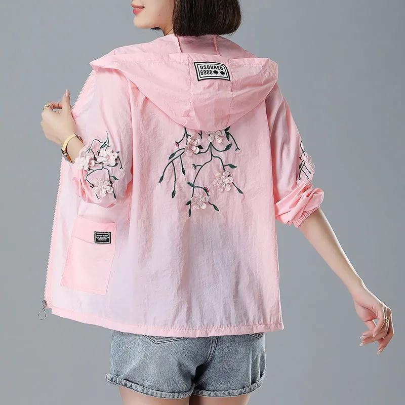 Summer Women's Casual Loose Thin Long-sleeved Short Sun Protection Clothing