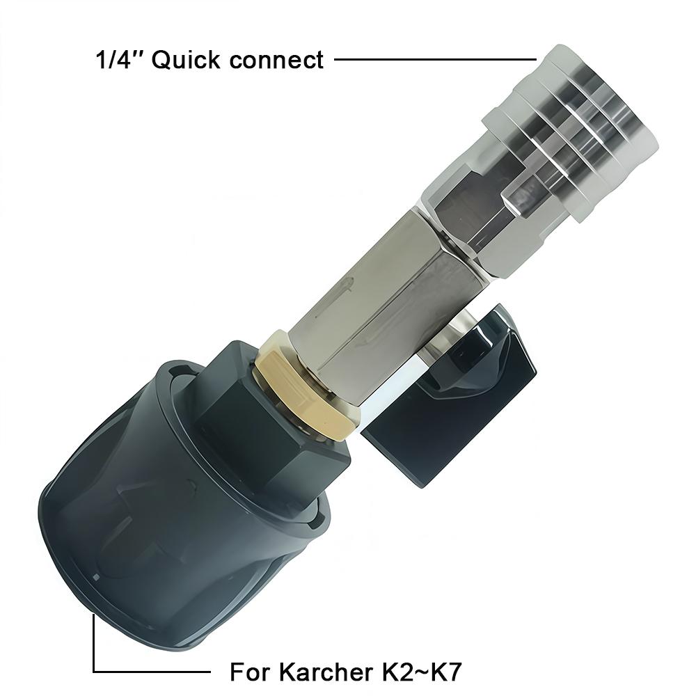1/4 Quick Connect Stainless Steel Ball Valve Off On Switch for Karcher K2 K3 K4 K5 K6 K7 Pressure Washer Hose Water Flow Control