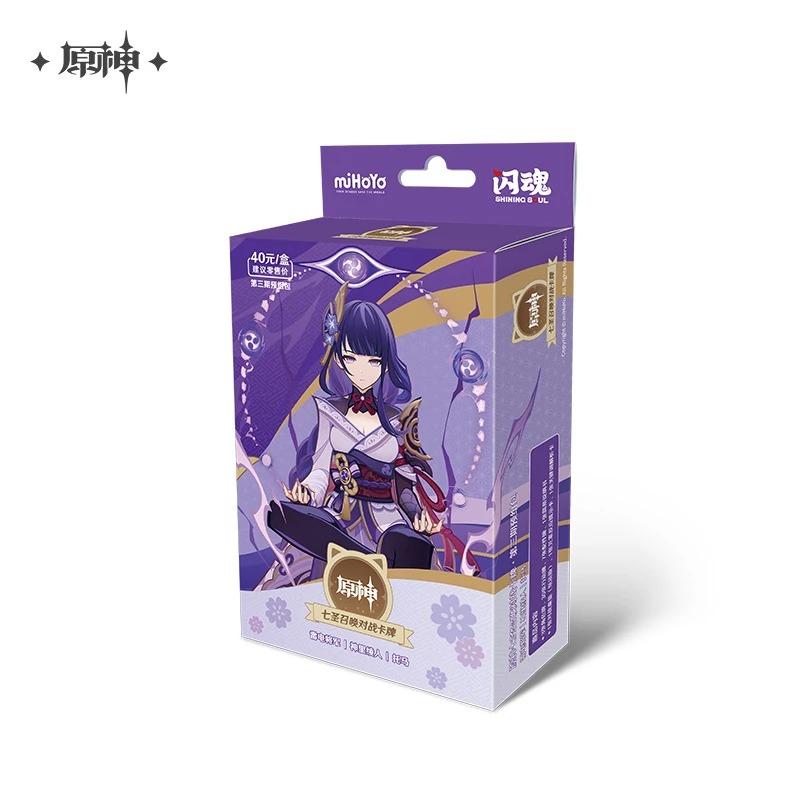 Original Genshin Impact Card Genius Invokation TCG Battle Card Hu Tao Raiden Shogun Anime Character Collection Card Kid Toy Gift