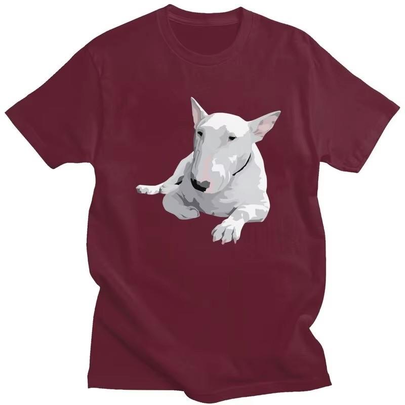 English Bull Terrier Graphic T-Shirt for Unisex 100% Cotton Casual Streetwear Tee