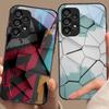 Геометрический узор для Samsung Galaxy S10 20 Plus 21 FE 22 23 24 FE 25 Ultra Черный Чехол для телефона из закаленного стекла Жесткий чехол