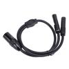 Plug and Play 3Pin XLR Male to Dual 6.35mm Female Gold Plated Stereo Converter Cable  Amplifier