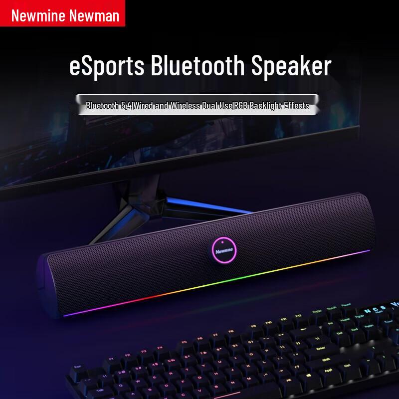 Newmine BT805 Pro Bluetooth Gaming Desktop Speaker CN plug (adapter included) (CN version)
