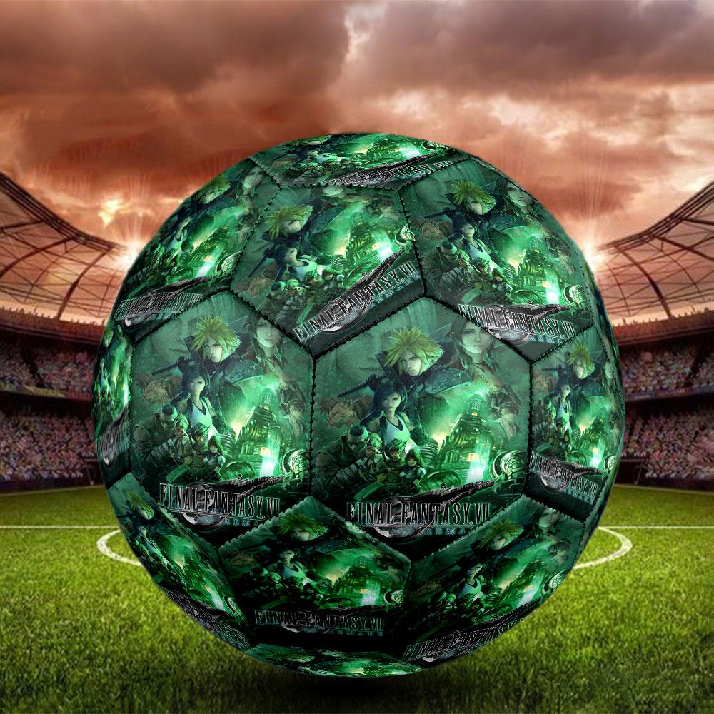 Final Fantasy Print Size 5 Soccer Ball, Standard Match Football for Sports Game and Team Practice, Ideal Gift for Soccer Fans