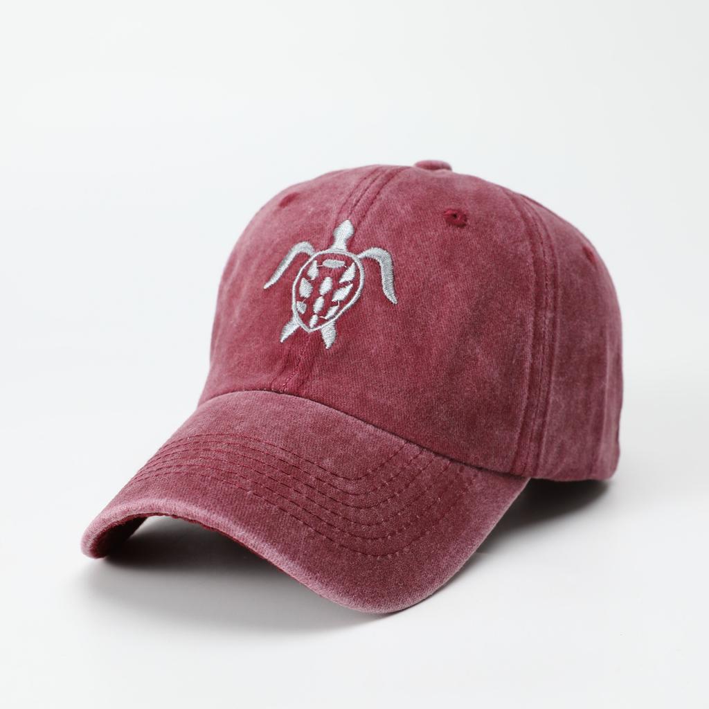 Turtle baseball cap embroidered retro and old sun hat couple cap outdoor men's and women's sun protection cap
