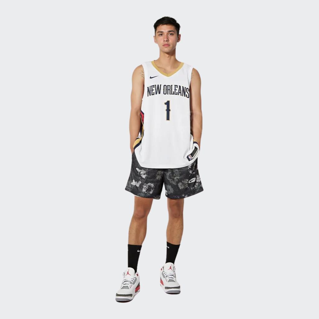 Nike NBA Swingman Basketball Jersey Retro 2020 Pelicans Zion Williamson No. 1 Men Tops White CW3601-107