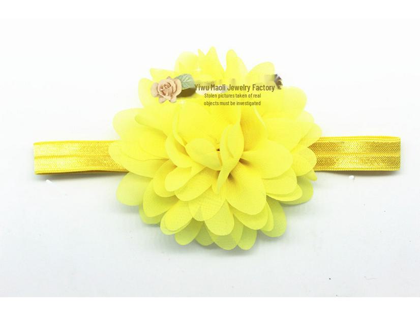 Креативная детская шифоновая повязка на голову с цветком - аксессуары для детских волос в европейском и американском стиле