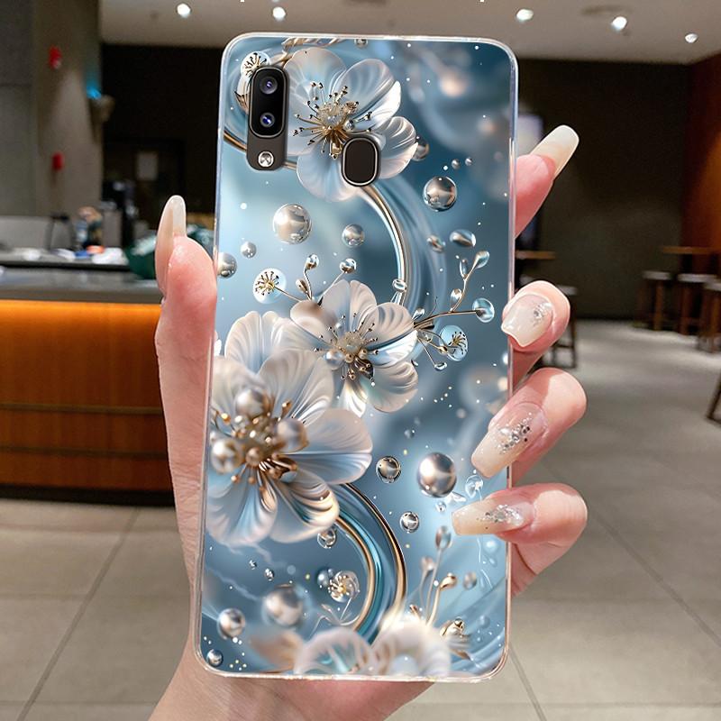 Для Samsung Galaxy A40 A20e Чехол Прозрачный Модный Бабочка Цветок Защитный Силиконовый Мягкий Чехол Для Samsung A40 a20e Чехол-Оболочка