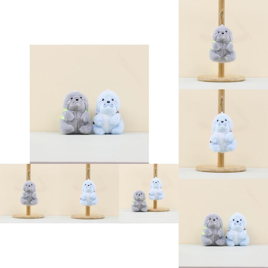 Charming Gray And Blue Gorilla Plush Toy Keychain For Bags And Backpack Accessories