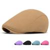 Однотонная кепка с козырьком женская весенне-летняя берет британская кепка газетчика мужская кепка