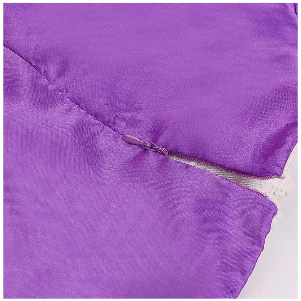 ANONIE Rapunzel On the Tower Long Hair Princess Dress Princess One Piece Cosplay Girl Birthday Christmas Gift Luxury Set of 7 Pieces Purple 100