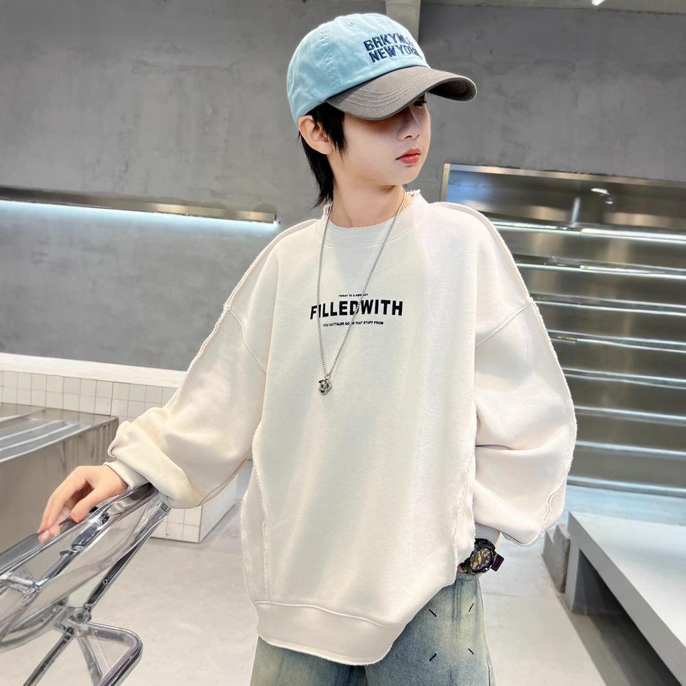 Мальчики Красивый Модный Толстовка 2025 Весна Детский Повседневный Топ