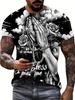 T Shirt Unisex Punk Skull Printed TShirt Summer Streetwear Crew Neck Oversized TShirt Short Sleeve Tee Tops Unisex Designer Clothes