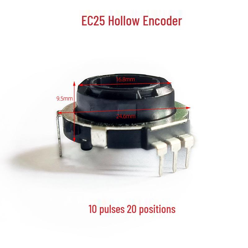EC25 20-bit Hollow Rotary Encoder - Precision Digital Control Knob with Crisp Sound and Clear Positioning.