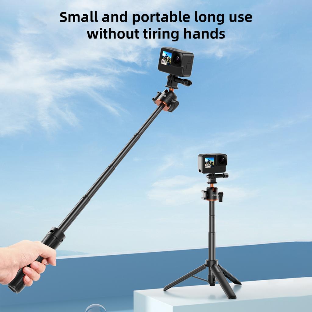 VRIG TP-08S Модернизированная спортивная камера селфи палка штатив подставка алюминиевый сплав 55 см/21,7 дюйма макс.. Высота