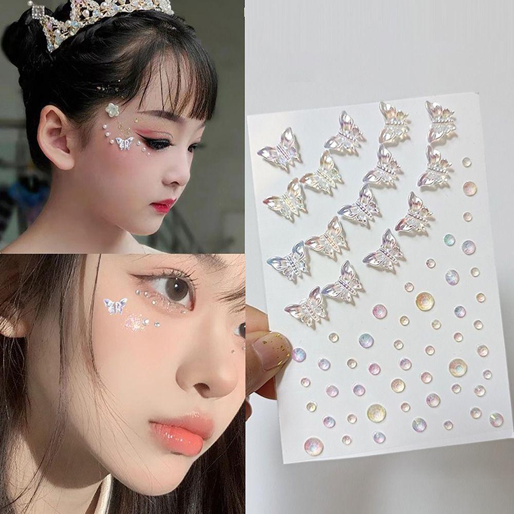Face Decoration Face Jewelry Sticker Body Makeup Eye Shadow Sticker Gemstone Sticker Girls