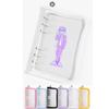 Acrylic Stand Acrylic Stand 10 Refills [number-kp] Case, Storage, Included, Transparent, Zipper, 6-Ring Binder, Portable, A5/A6 (White, A6)