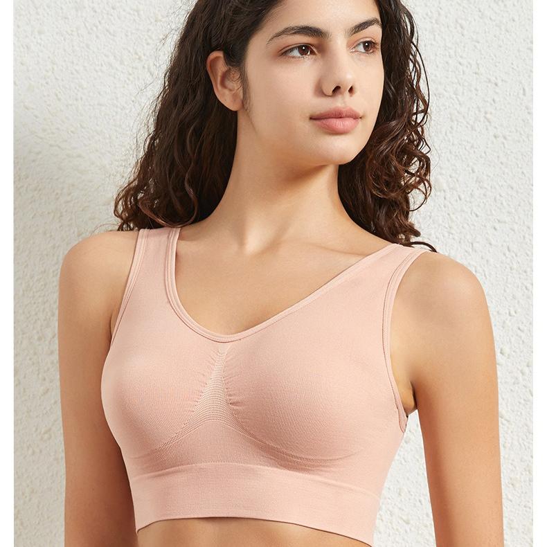 Спортивные бюстгальтеры для женщин без стального кольца без накладки на грудь Спортивный бюстгальтер Эластичный бюстгальтер без следов для йоги, фитнеса, бодибилдинга, танцев, бега